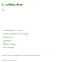 Blechbüchse