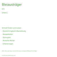 Bleiausträger