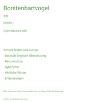 Borstenbartvogel