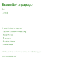 Braunrückenpapagei