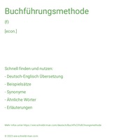 Buchführungsmethode