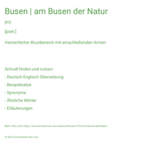 Busen | am Busen der Natur