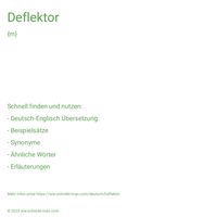 Deflektor