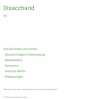 Disaccharid