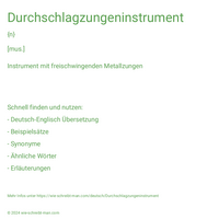 Durchschlagzungeninstrument