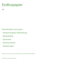 Endlospapier