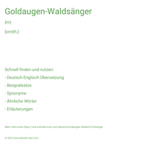 Goldaugen-Waldsänger