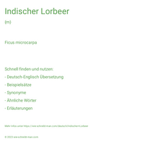 Indischer Lorbeer