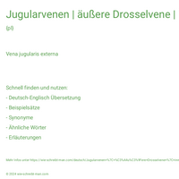 Jugularvenen | äußere Drosselvene | innere Drosselvene | vordere Drosselvene