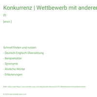 Konkurrenz | Wettbewerb mit anderen Arten