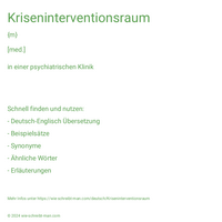 Kriseninterventionsraum