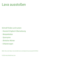 Lava ausstoßen