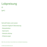 Lobpreisung