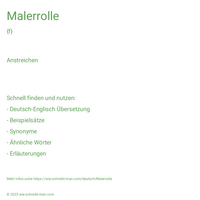 Malerrolle