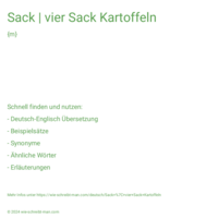 Sack | vier Sack Kartoffeln