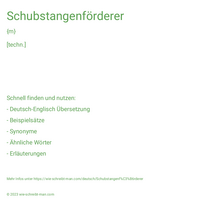 Schubstangenförderer