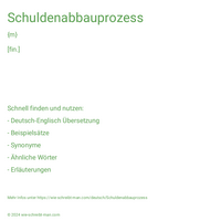 Schuldenabbauprozess