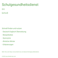 Schulgesundheitsdienst