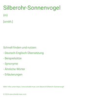 Silberohr-Sonnenvogel