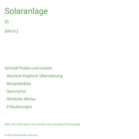 Solaranlage