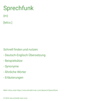 Sprechfunk