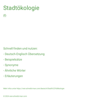 Stadtökologie