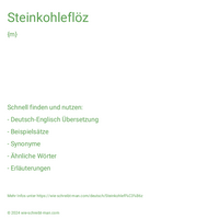 Steinkohleflöz