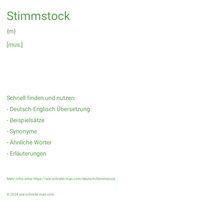 Stimmstock