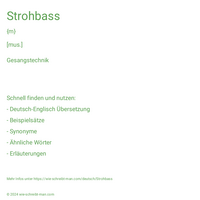 Strohbass