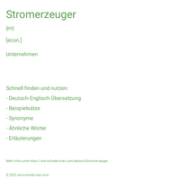 Stromerzeuger