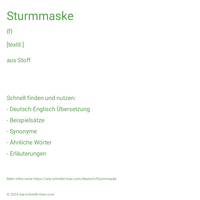 Sturmmaske