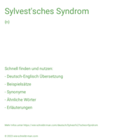 Sylvest'sches Syndrom
