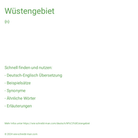 Wüstengebiet