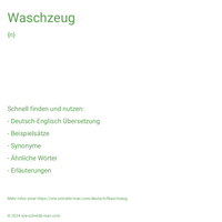 Waschzeug