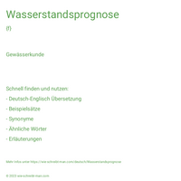 Wasserstandsprognose