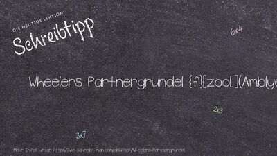 Schreibtipp Wheelers Partnergrundel