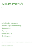 Willkürherrschaft