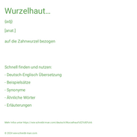 Wurzelhaut…