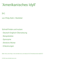 'Amerikanisches Idyll'