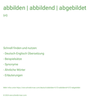 abbilden | abbildend | abgebildet