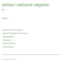 ablösen | ablösend | abgelöst