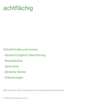 achtflächig