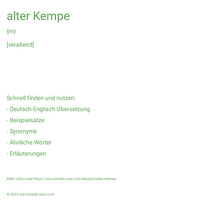 alter Kempe