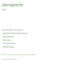 altersgerecht