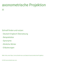 axonometrische Projektion