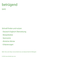 betrügend