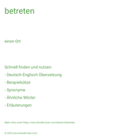 betreten