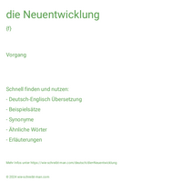 die Neuentwicklung