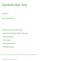 dunkelroter Ara