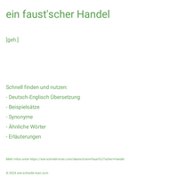 ein faust'scher Handel